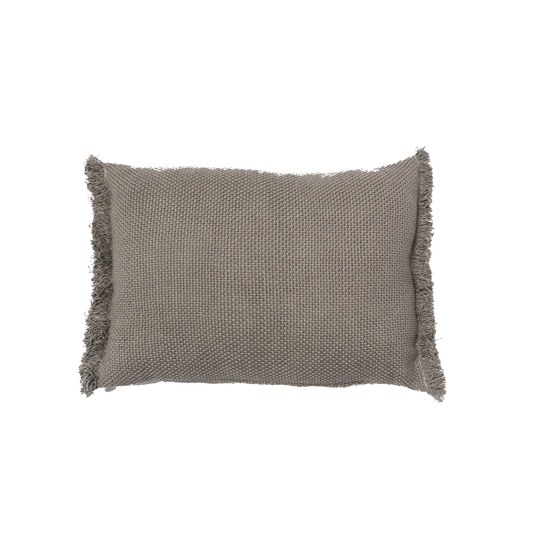 Small gray lumbar pillow