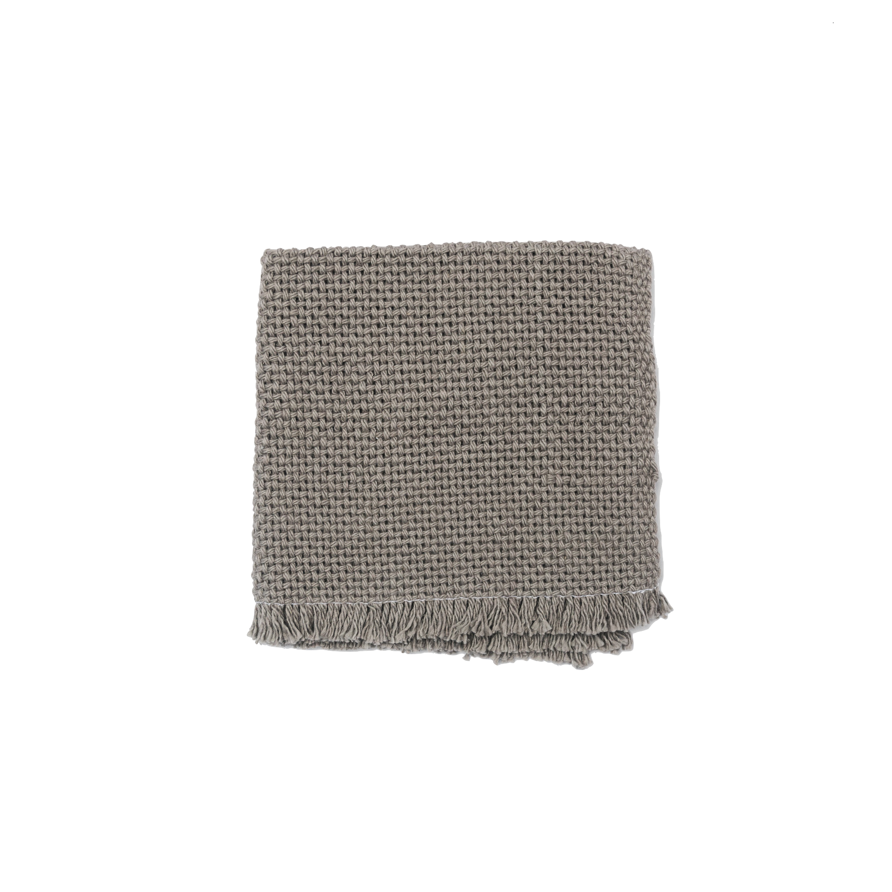 Folded gray wash cloth