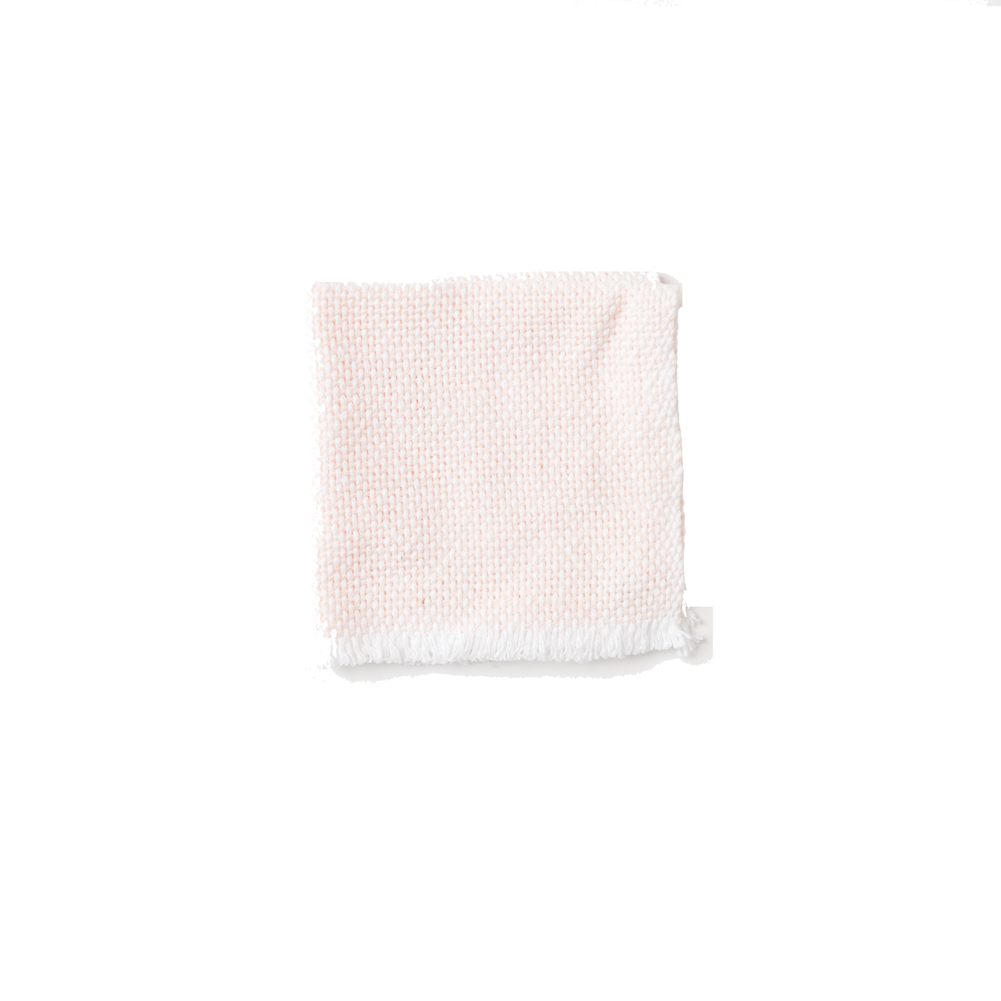 Folded white and blush wash cloth